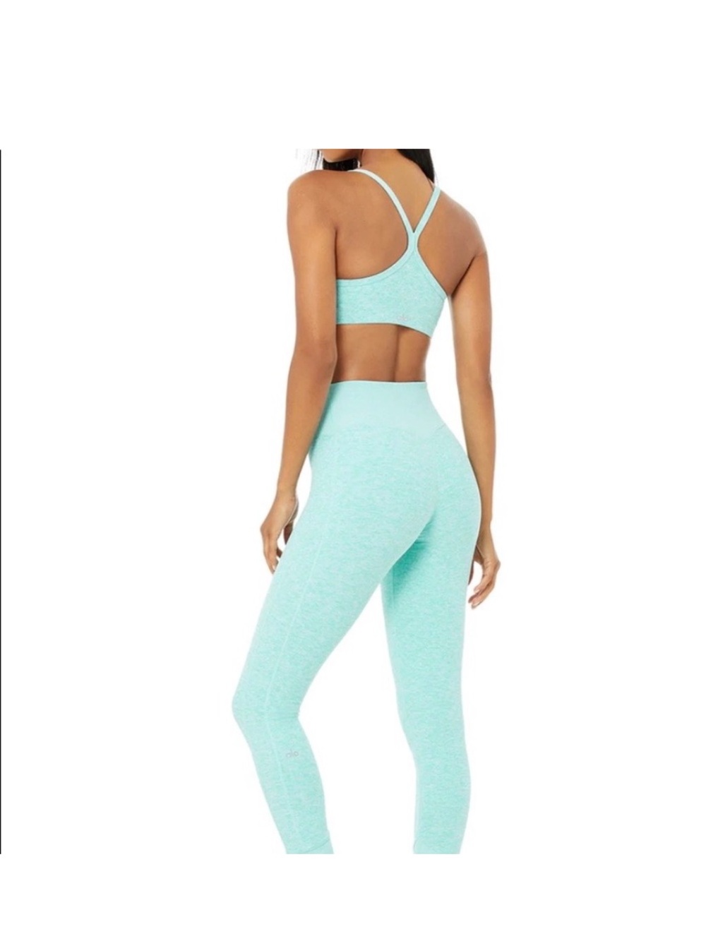 ALO Yoga High-Waist heather Leggings & Bra Set size Xs